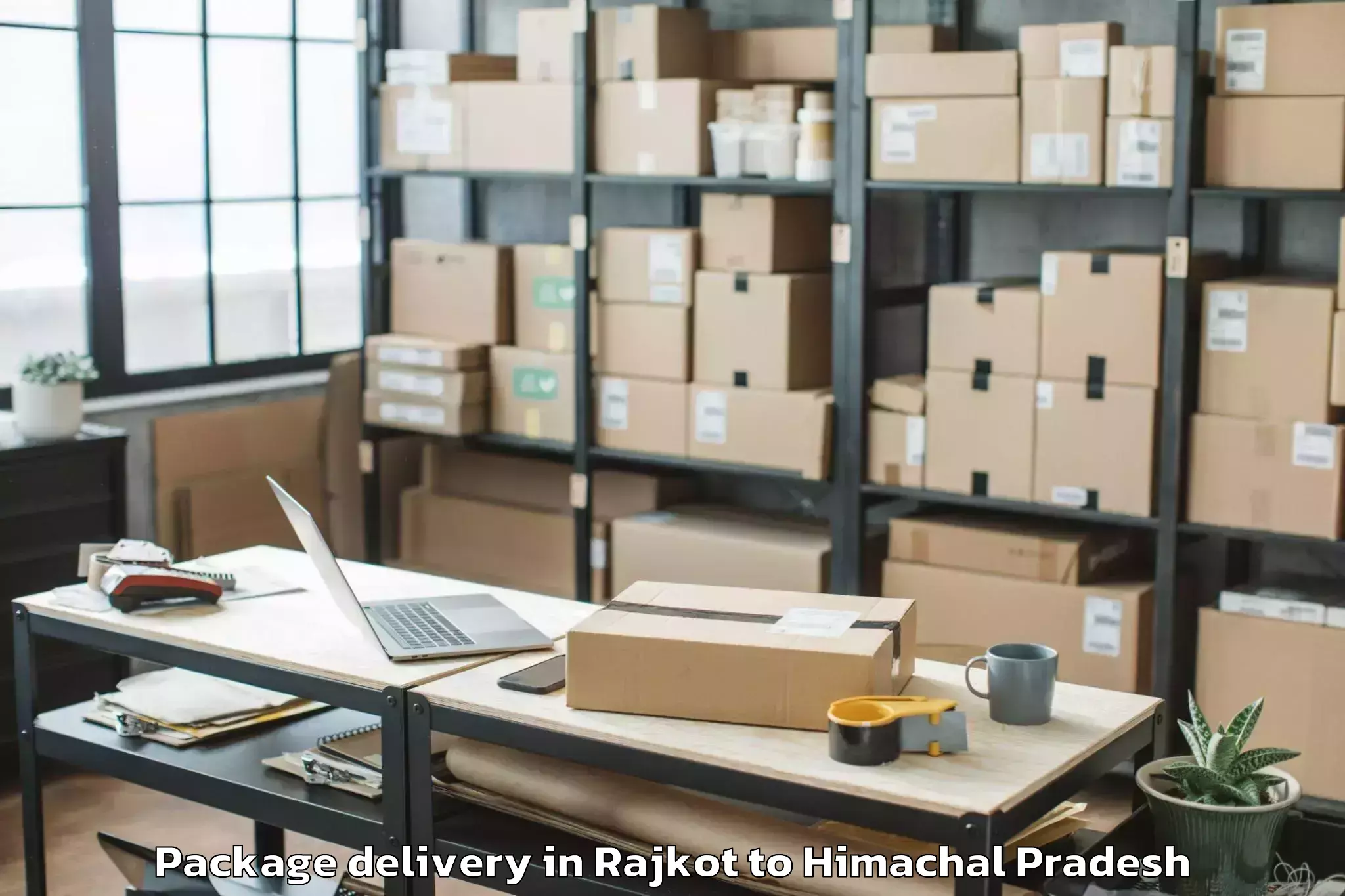 Trusted Rajkot to Gaggal Airport Dhm Package Delivery